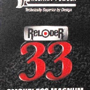 New Reloder 33 is suitable for .338 Lapua and other large capacity magnum cases.
